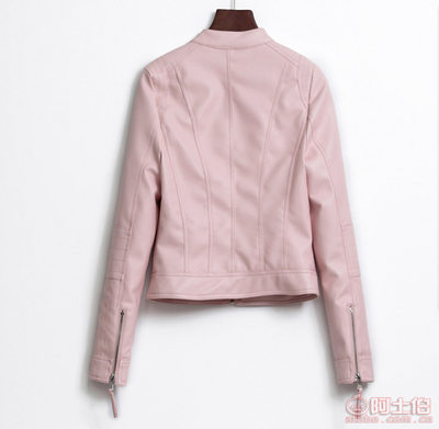 【MILUOSIYU机车皮衣女式皮衣短款修身皮夹克PU小外套2017春装机车服厂家直销20160001】平湖市子萱服装店 - 产品库